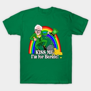 Kiss Me I'm for Bernie for President 2020 St. Patrick's Day T-Shirt